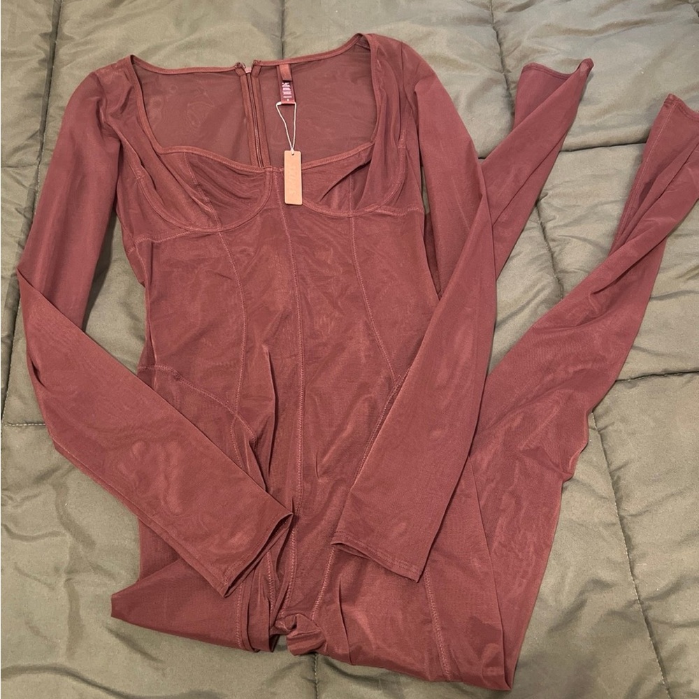 Skims ultra fine mesh catsuit